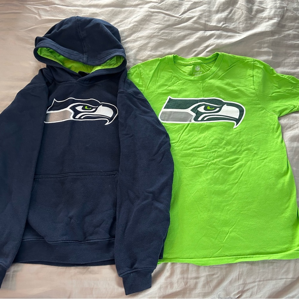 Seattle Seahawks Hoodie and T-Shirt Set